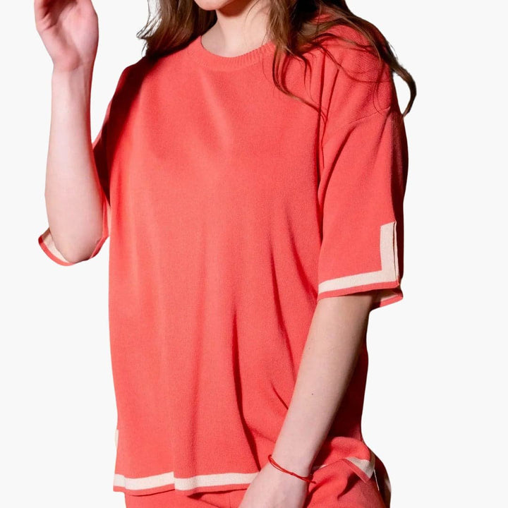 Celine | Casual and Chic Knit Set with Short Sleeves