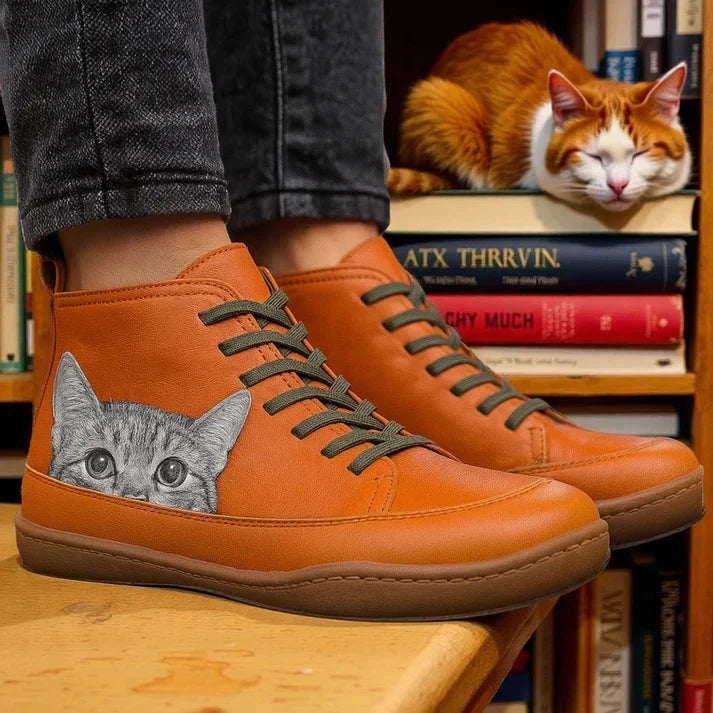 KittyKicks Orthopedic Leather Booties, view 9 - Elena Harper