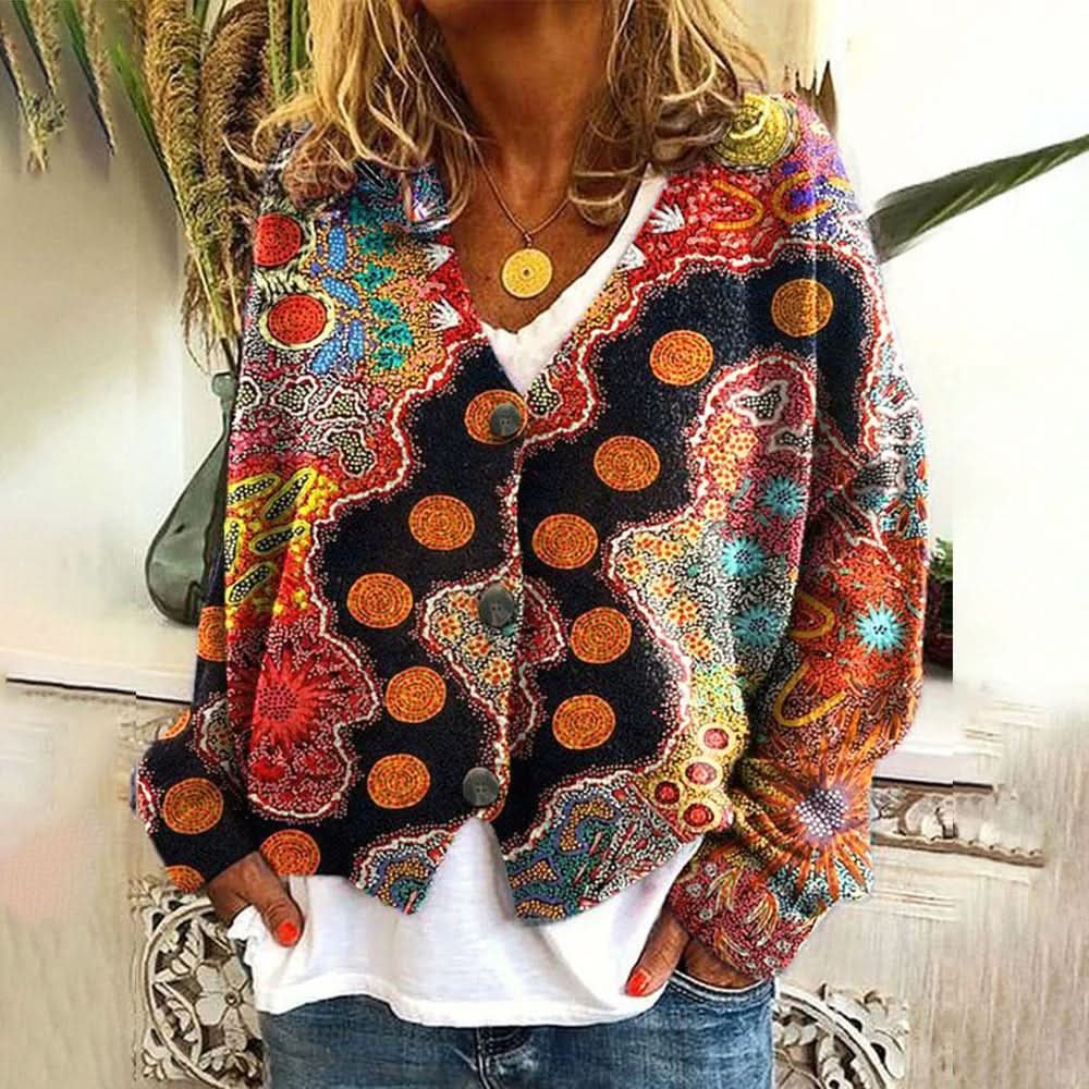Sophie | Colorful and Stylish Knit Cardigan in Boho Look