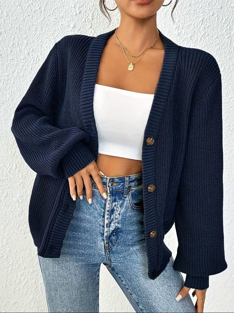 Florence - Elegant Oversized Buttoned Cardigan