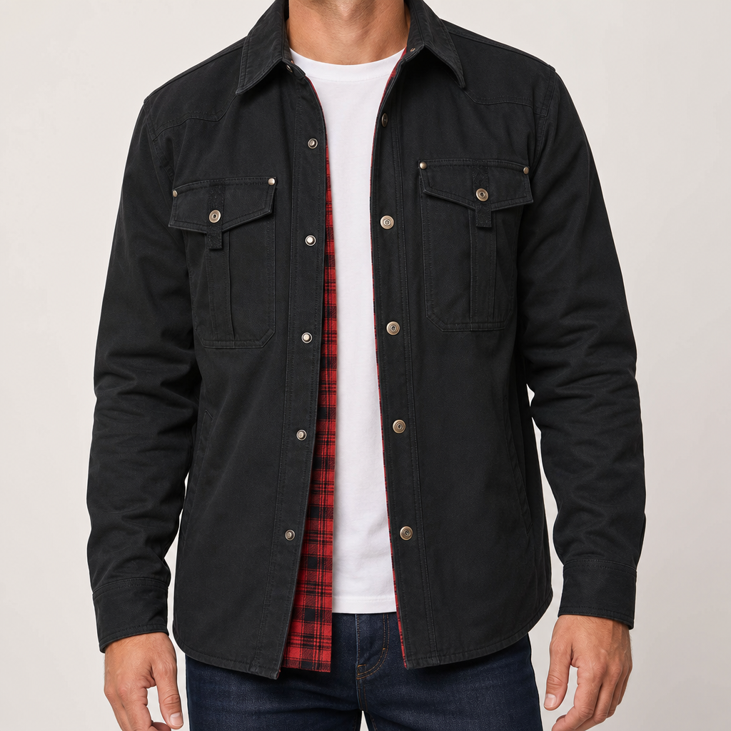 Davos Flannel-Lined Overshirt Shacket