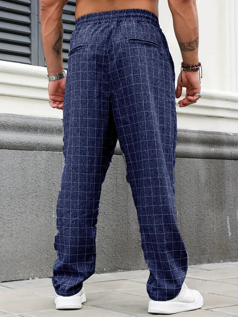 Rodolfo Breathable Checkered Print Pants, view 6 - Elena Harper