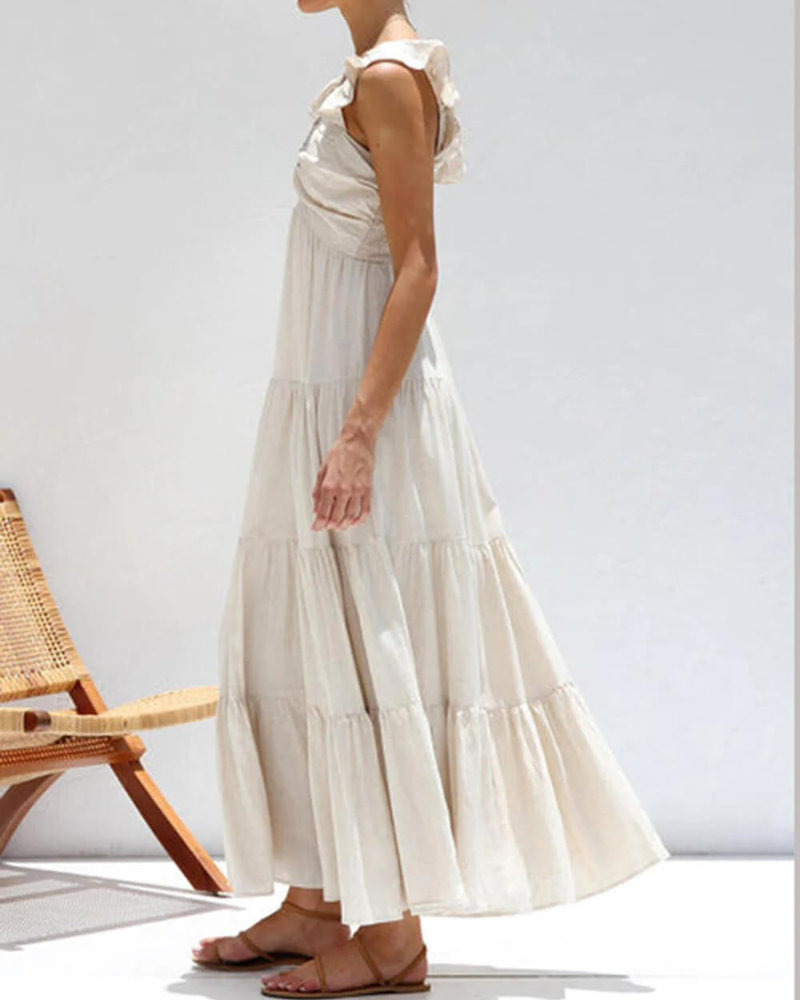 Capri Ruffled Maxi Dress for Vacation - Elena Harper