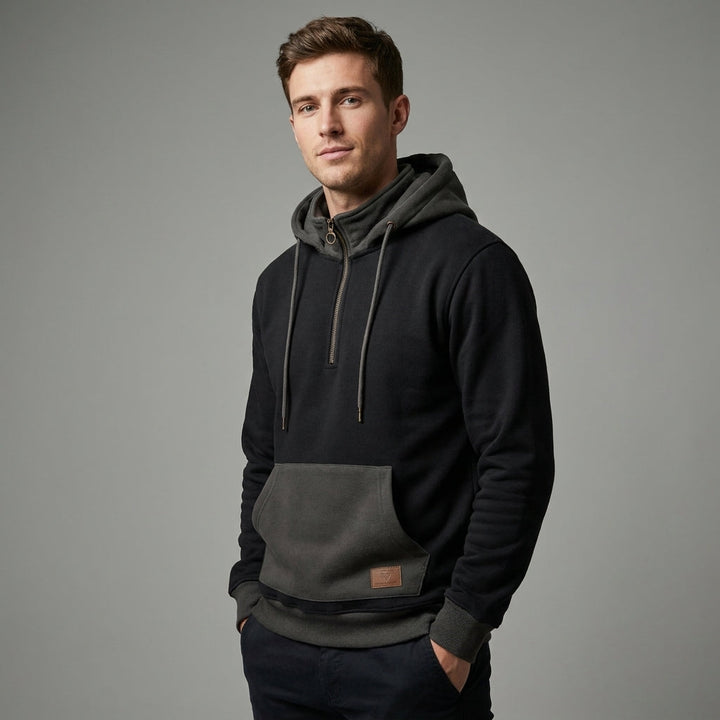 HARRINGTON OXFORD | TWO-TONE ZIP HOODIE FOR MEN