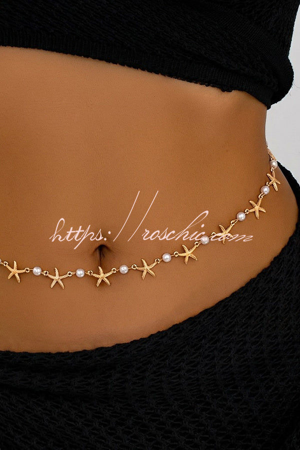 Vintage-style Ethnic Openwork Floral Body Chain