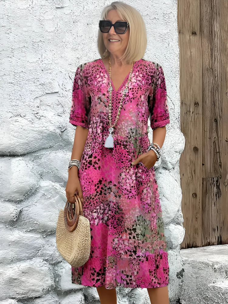 Isabella – Vibrant Mid Length Dress
