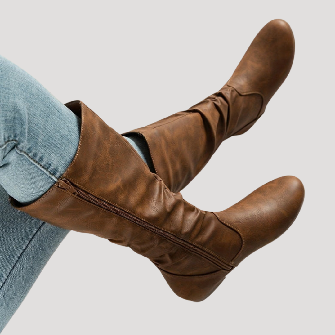 Women's Knee-High Slouchy Flat Boots