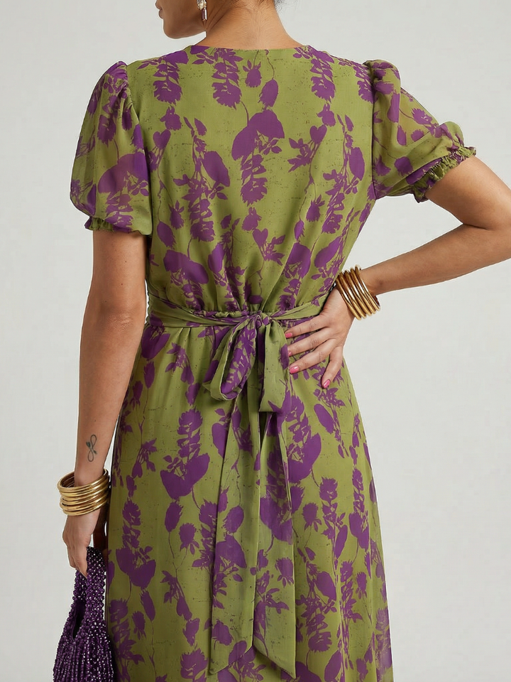 Virel Relaxed Floral Midi Dress - Elena Harper