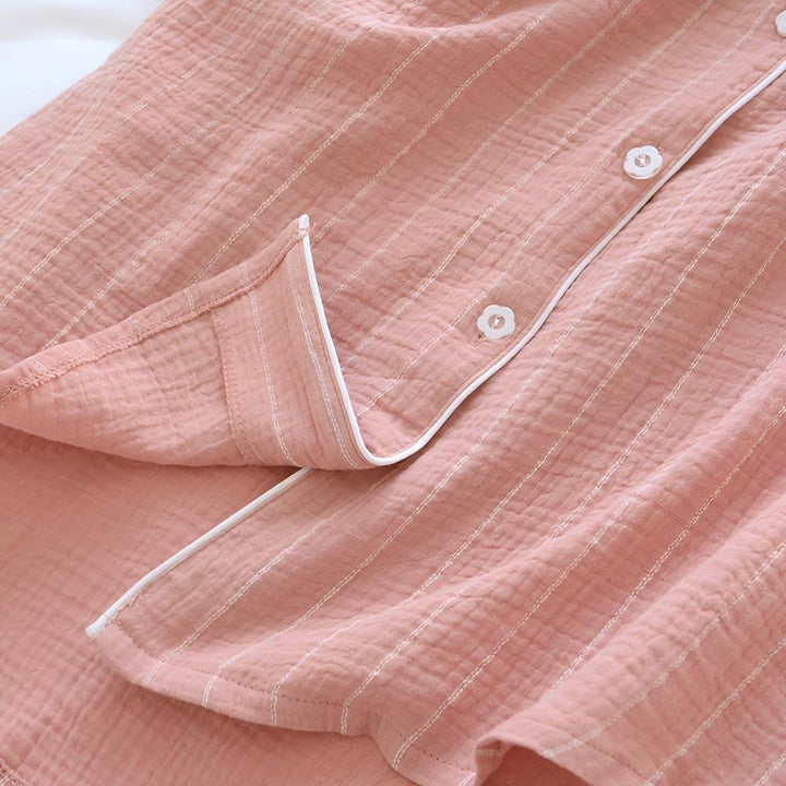 Pastel Stripe Cotton Nightgown