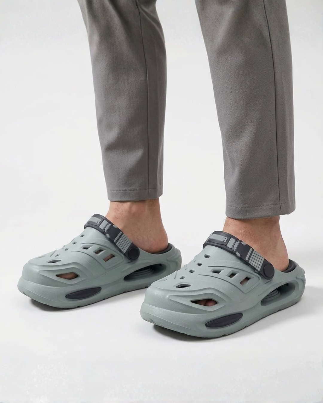 Futuristic Adjustable Slip-On Clogs For Men
