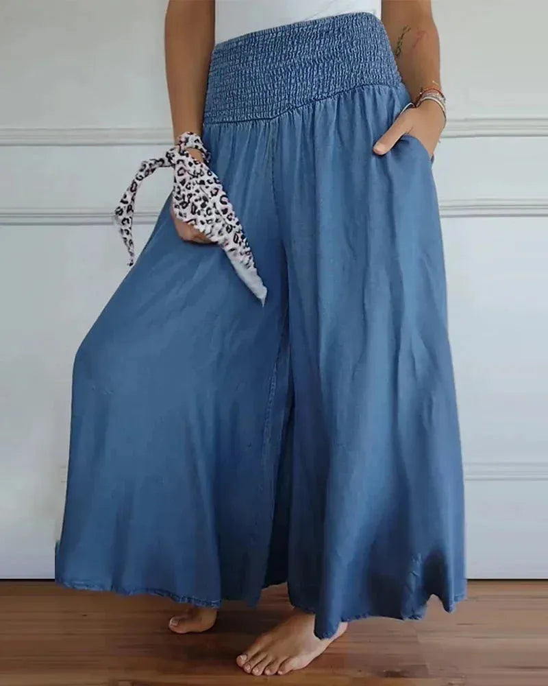 Women's Lightweight Wide-Leg Culottes – Comfortable and Elegant Pants