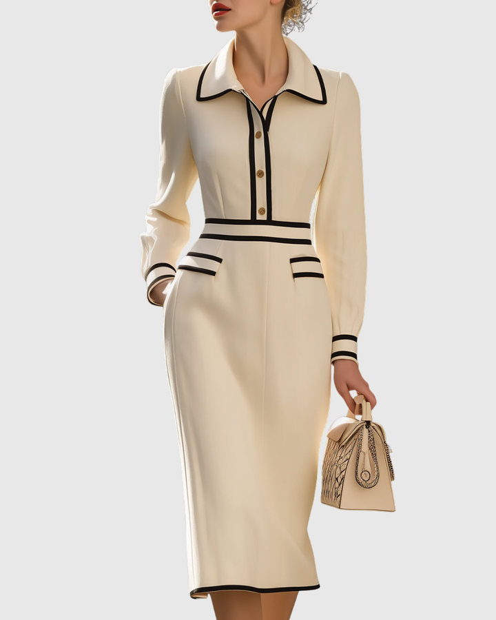 Aderyn | Custom Midi Dress with Button Details