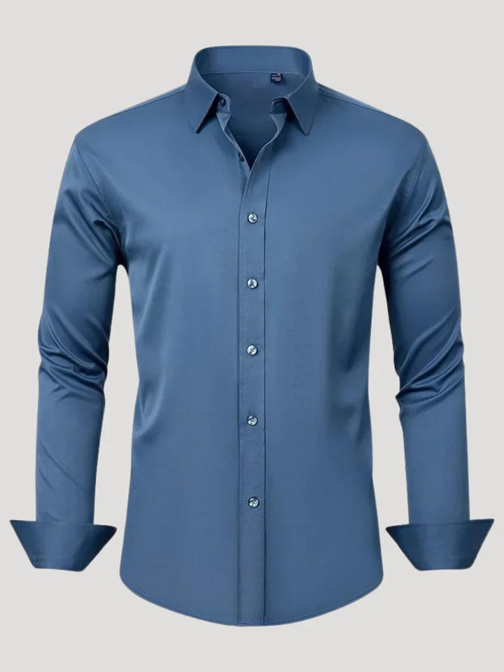 Bordon Non-Iron Stretch Shirt with Button Placket - Elena Harper