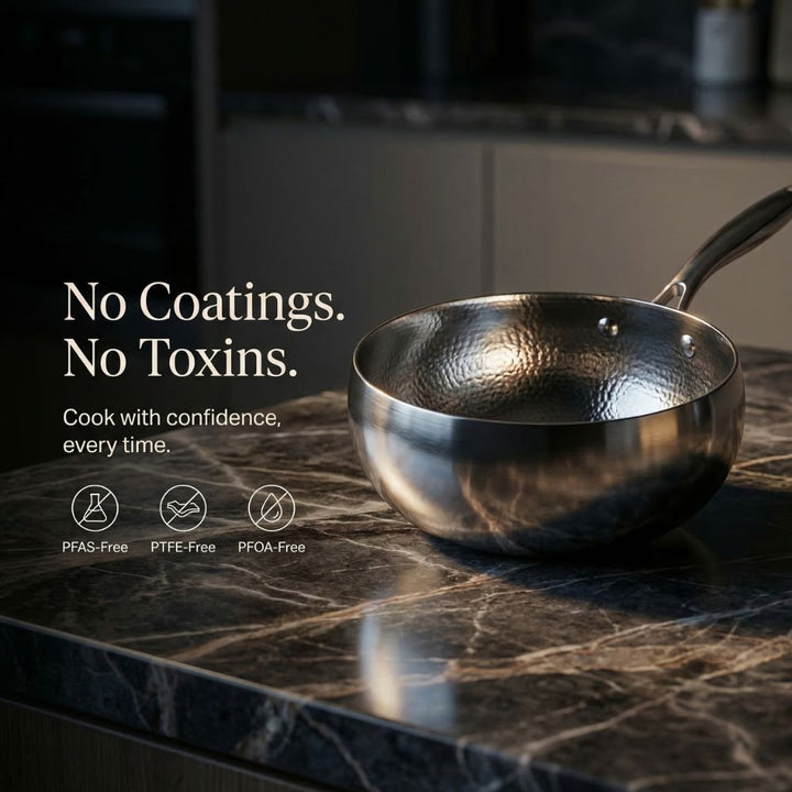 Titanium Cooking Pot with Non-Stick Coating - Durable Cooking