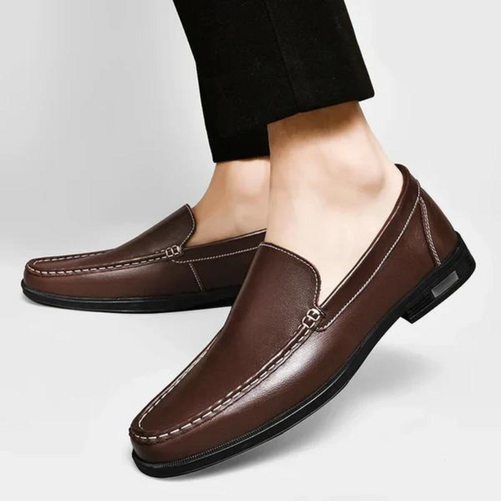 Men's Slip-On Loafers with Contrast Stitching