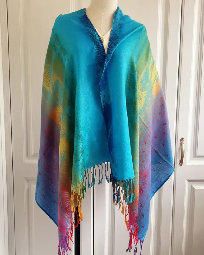 Rina Elegant Cashmere Textured Winter Scarf, view 4 - Elena Harper