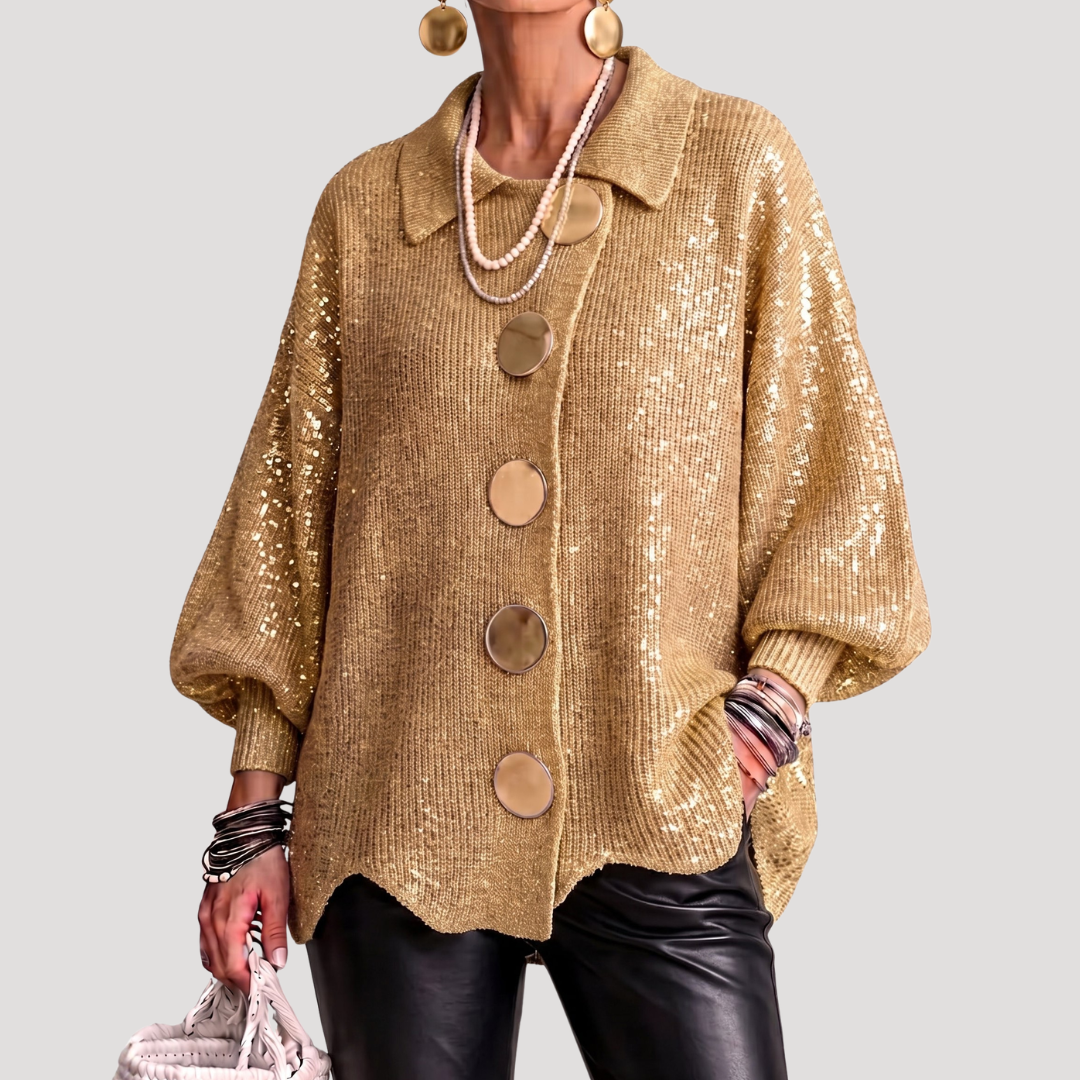Women's Oversized Buttoned Cardigan
