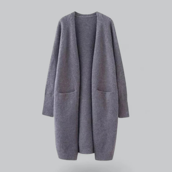 Long Women's Cardigan with Pockets
