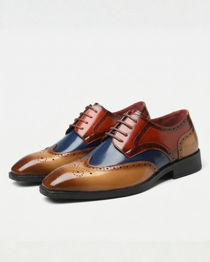 Brogue Lace-Up Dress Shoes For Men