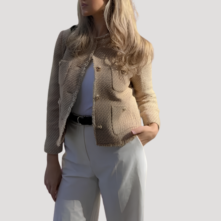 Textured Button-Up Women's Jacket