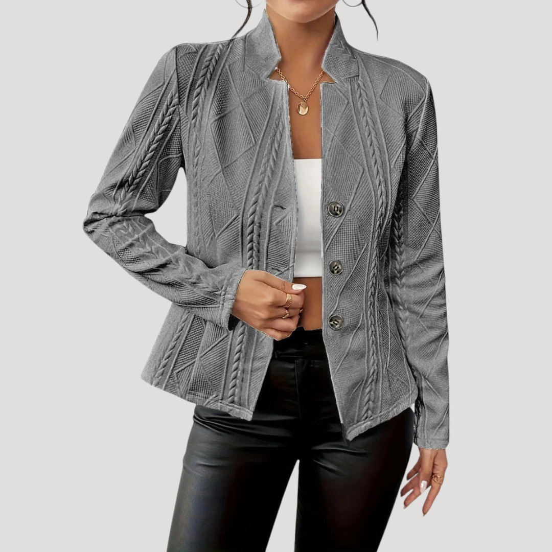 Chic Women's Quilted Jacket with Long Sleeves