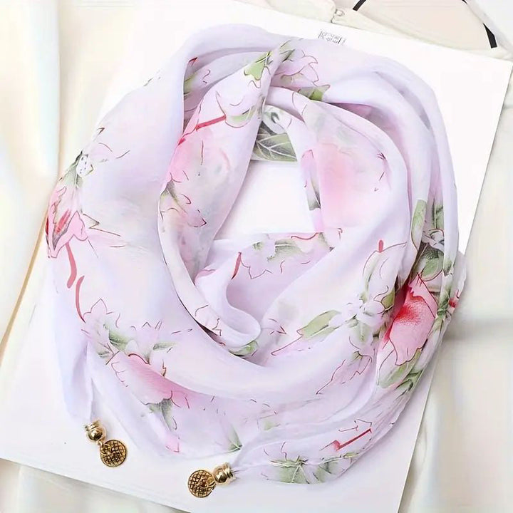 Casual Floral Print Scarf
