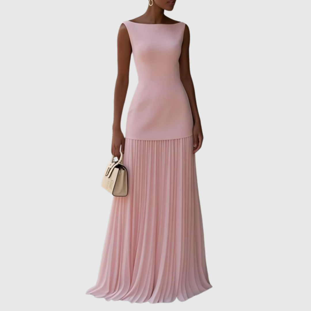 Coralie Pleated Maxi Dress - Elena Harper