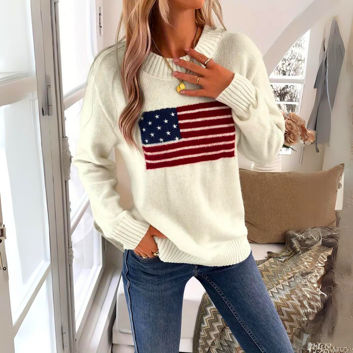 Ladies Sweater, Knitted Sweater Trendy Comfortable Suitable for Any Occasion, view 4 - Elena Harper