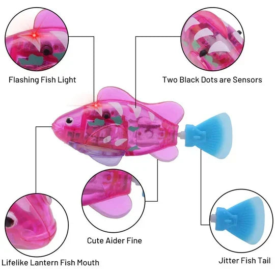 Pet's Interactive Floating Fish Water Toy for Cats & Dogs