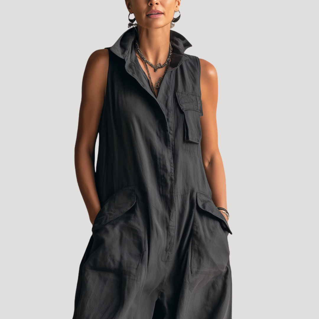 Loose-Fitting Sleeveless Jumpsuit for Women