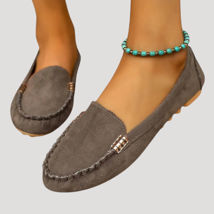 Casual Women’s Flat Shoes with Visible Stitching