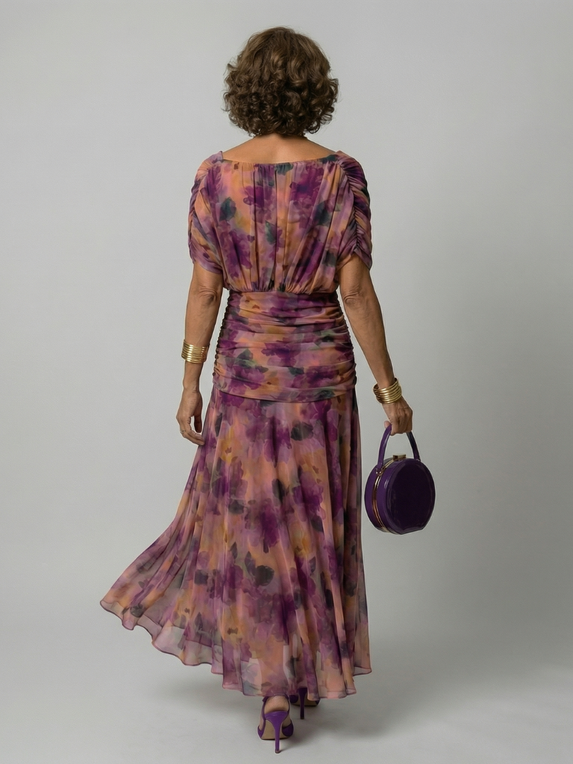 Calen Off Shoulder Flow Midi Dresses - Elena Harper