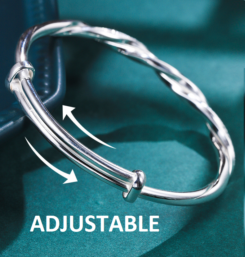 Twisted Silver Bracelet – Carrie