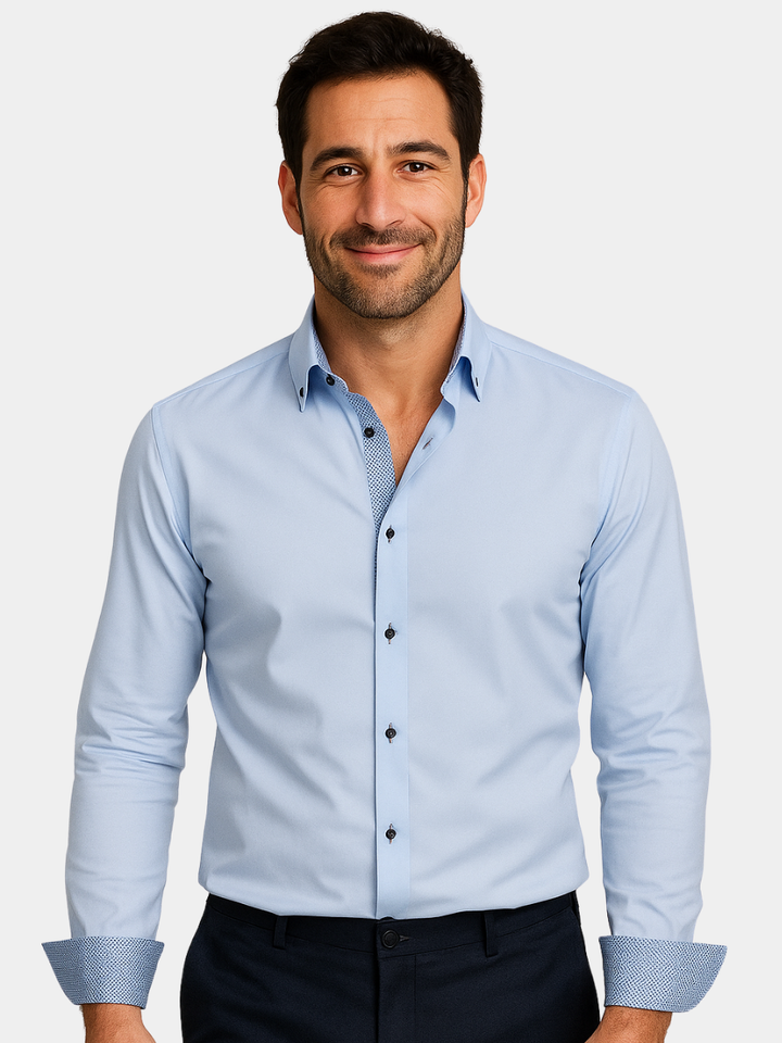 ALBERTO | LIGHT ELEGANT SHIRT WITH CONTRAST DETAILS