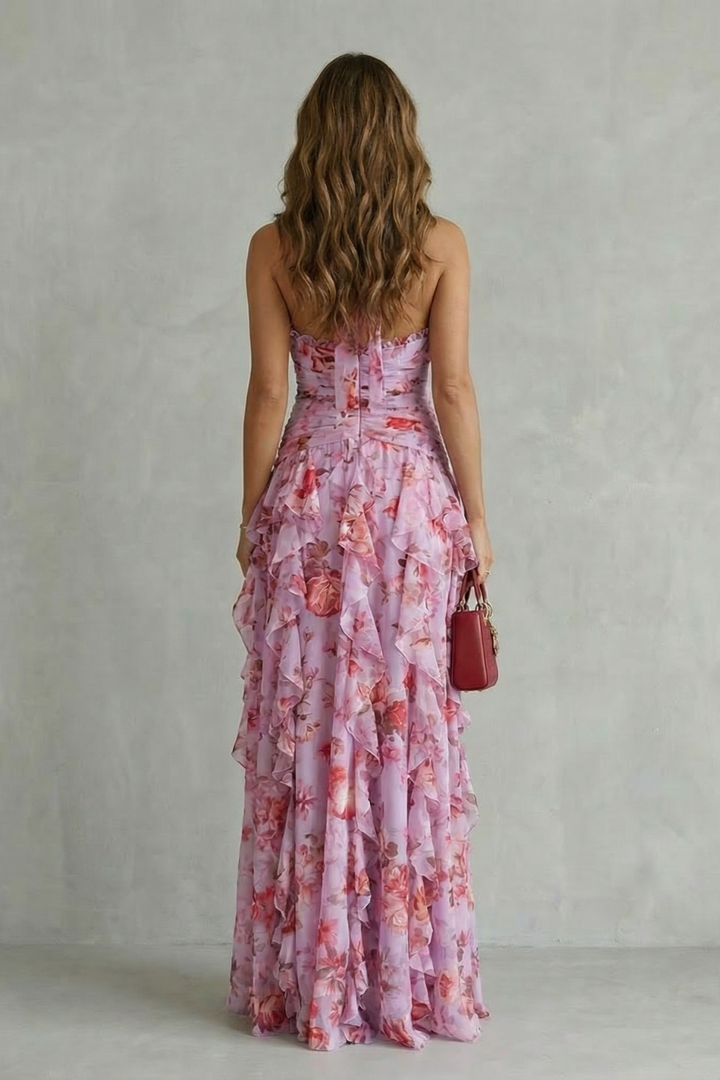 Bella Long Dress with Halter Neck - Elena Harper