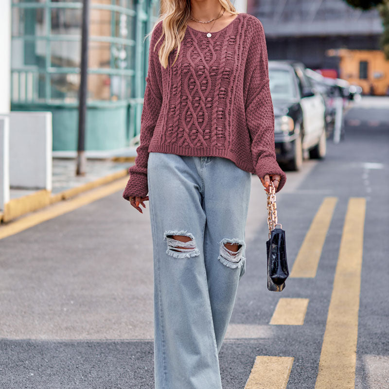 Casual Pullover in Twisted Knit