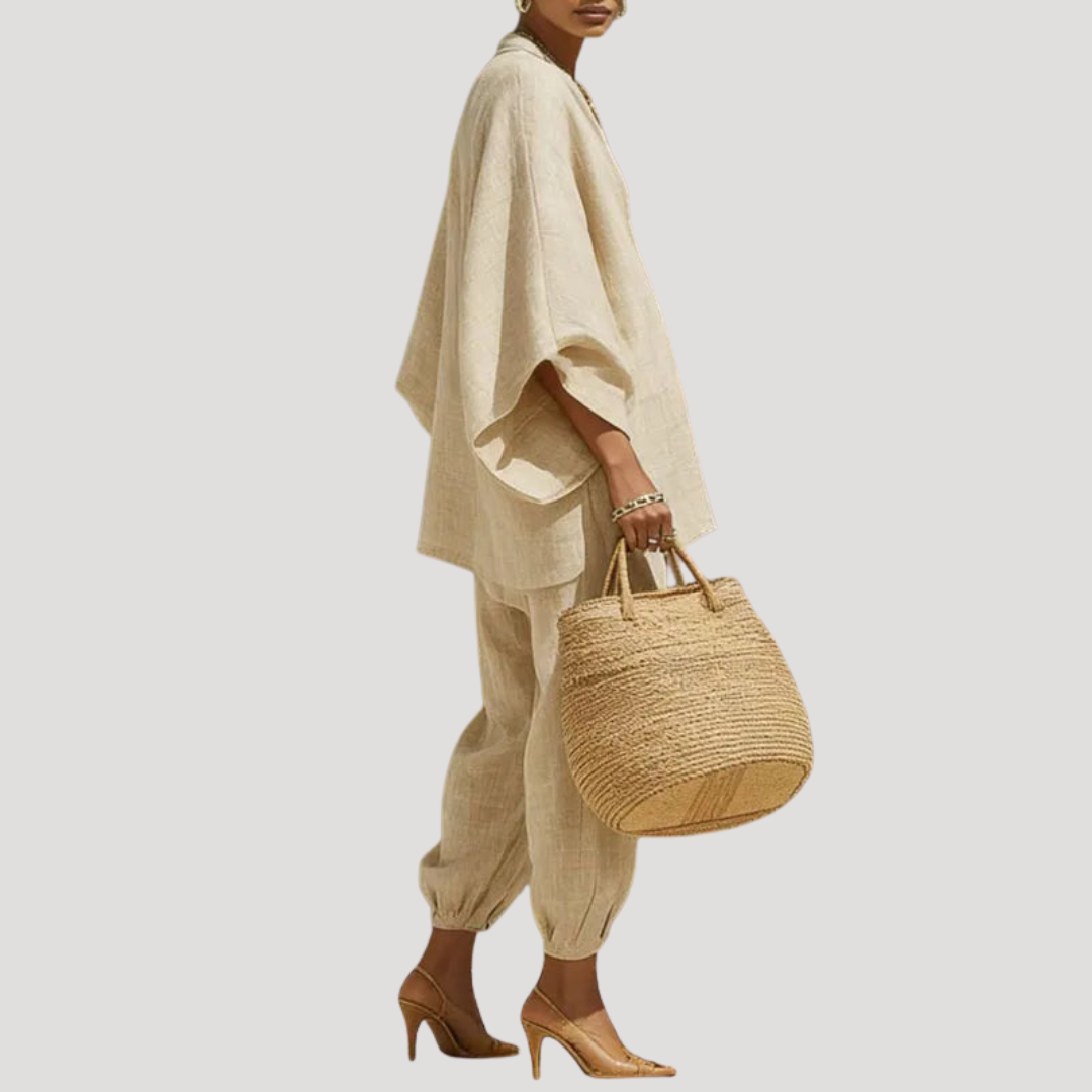 Women’s Two-Piece Linen Pants Set Bohemian
