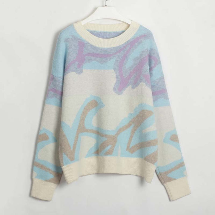 Casual Color Block Pullover