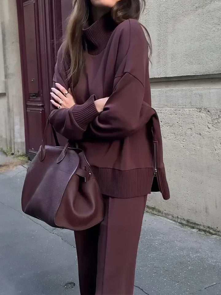 Women's Oversized Sweatshirt Trousers Co-ord Set, view 5 - Elena Harper