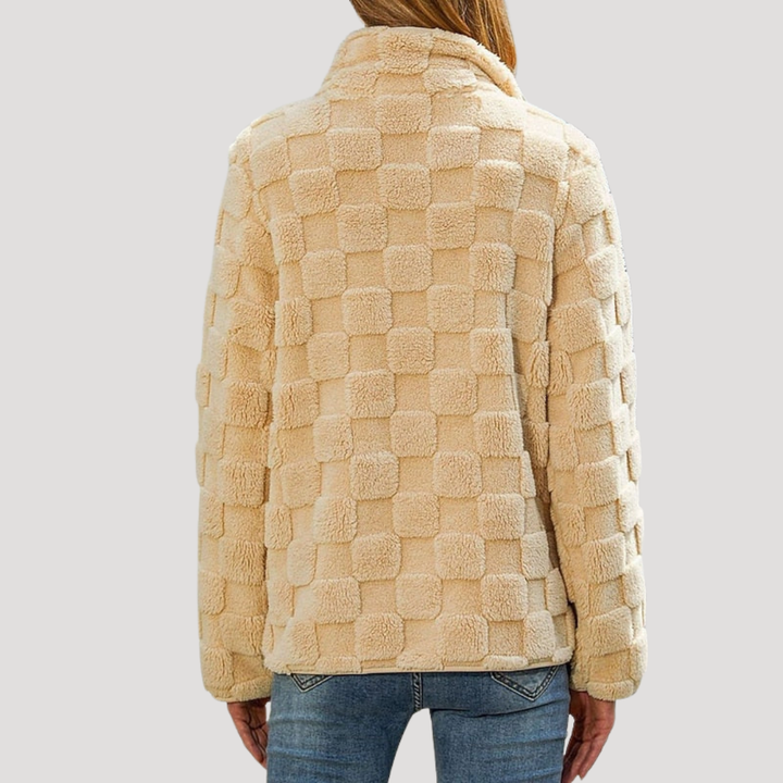Textured Zip-Up Jacket for Women