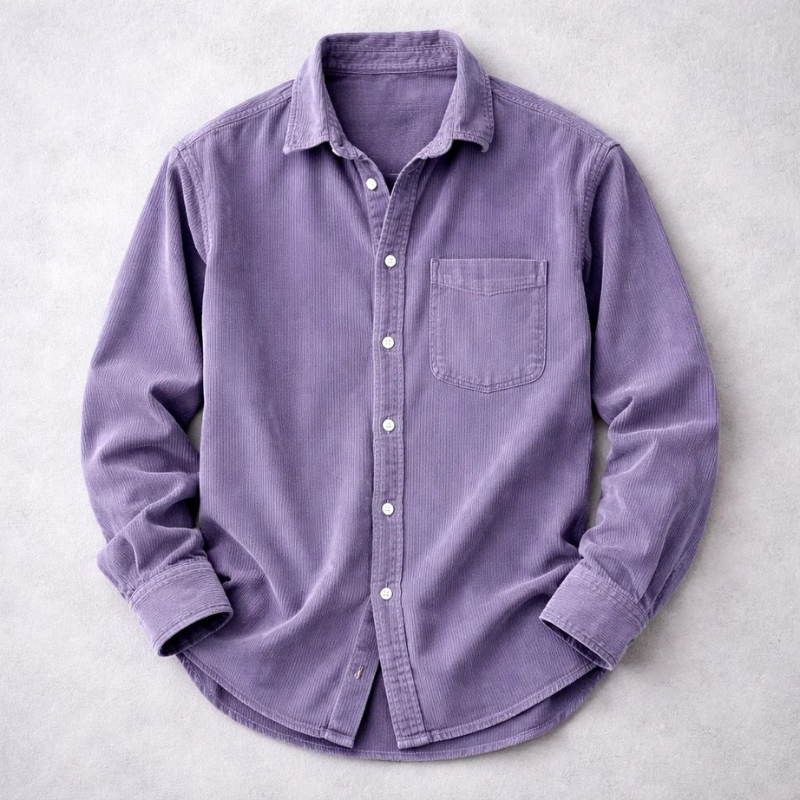 Classic Corduroy Shirt for Men - Elena Harper