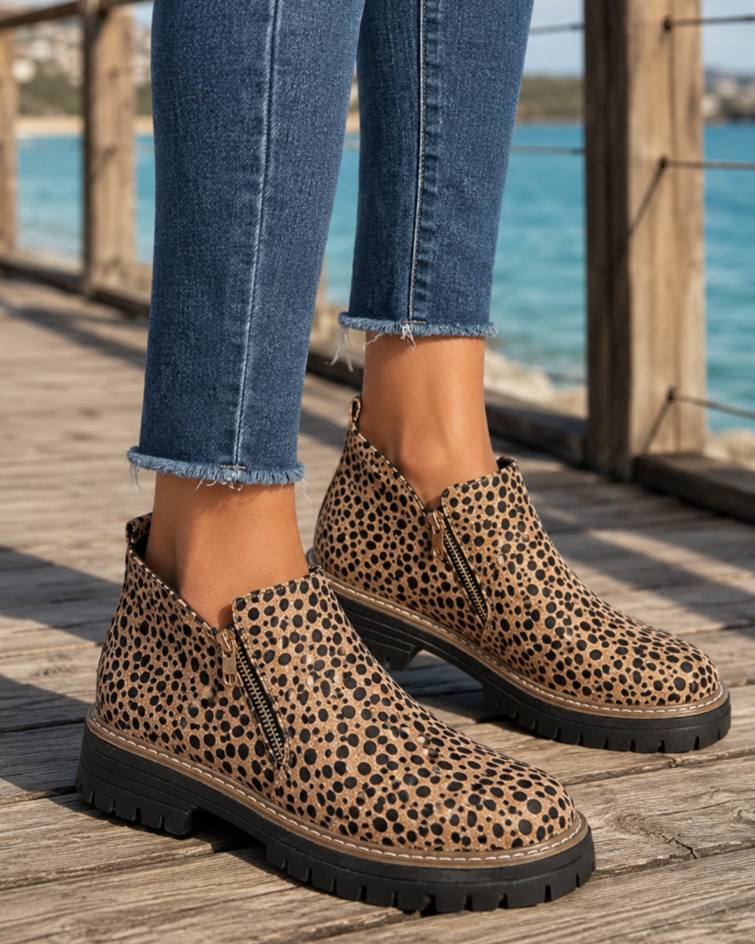 Almeria Cushioned Ankle Boots with Non Slip Sole for Women - Elena Harper