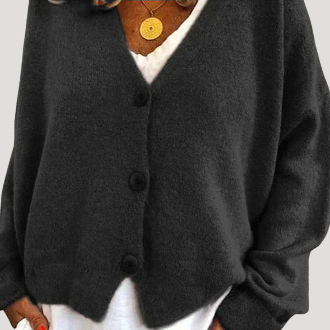 Women's Buttoned Casual Fit Cardigan