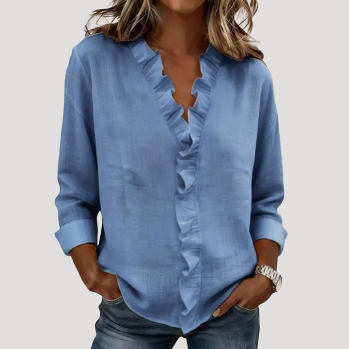 Elegant Women's Ruffled Blouse