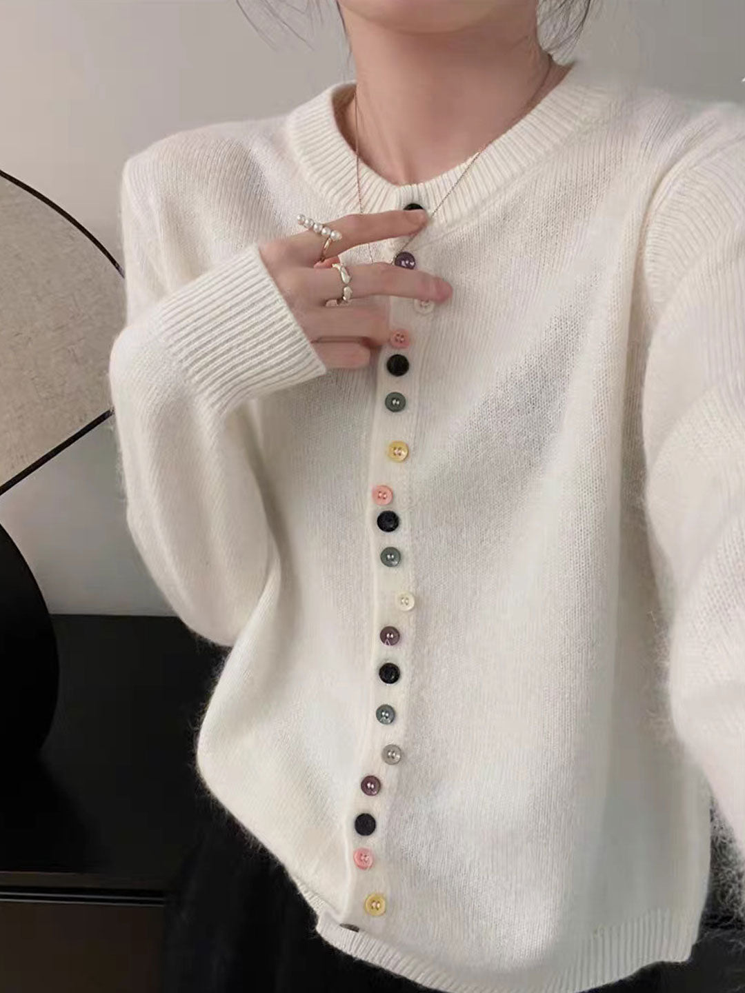 Aaliyah™ | Elegant Button-Up Knit Cardigan