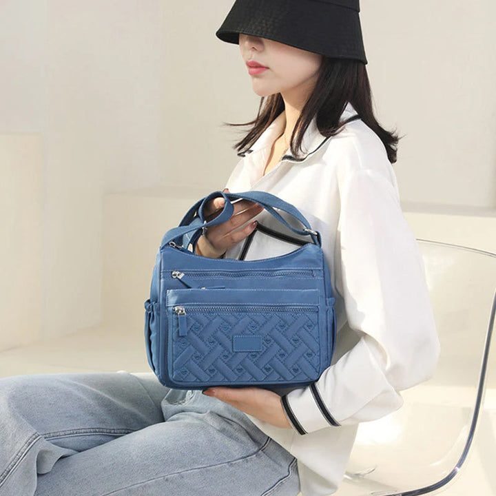 Lightweight and Functional Multi-Pocket Shoulder Bag for Women