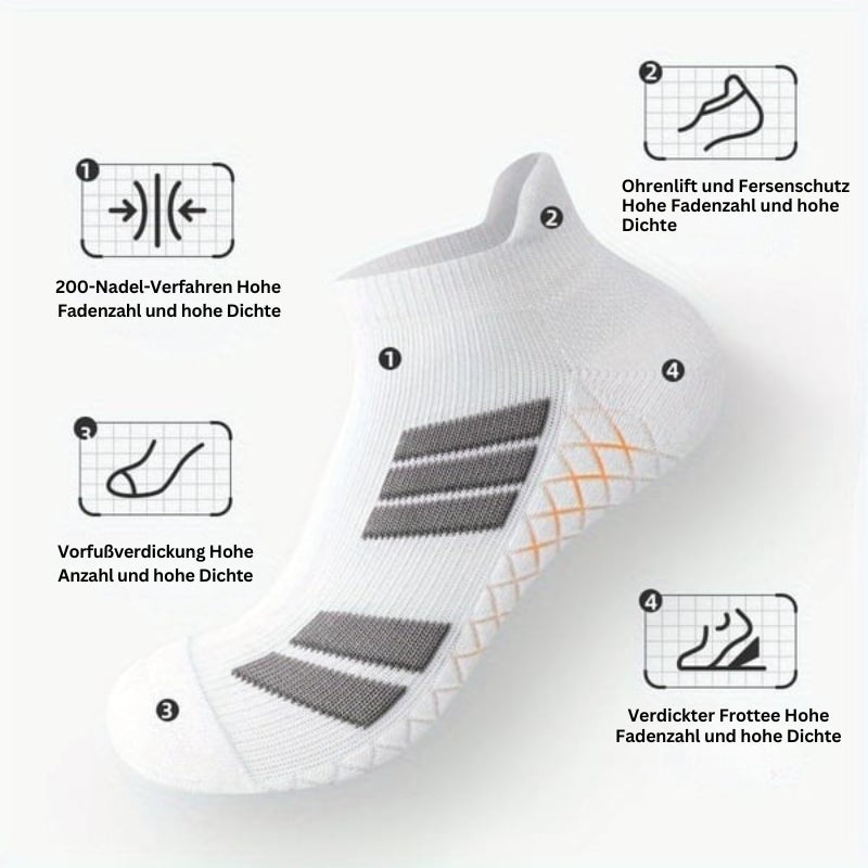 SwiftStep Breathable Non-Slip Striped Sports Socks, view 6 - Elena Harper