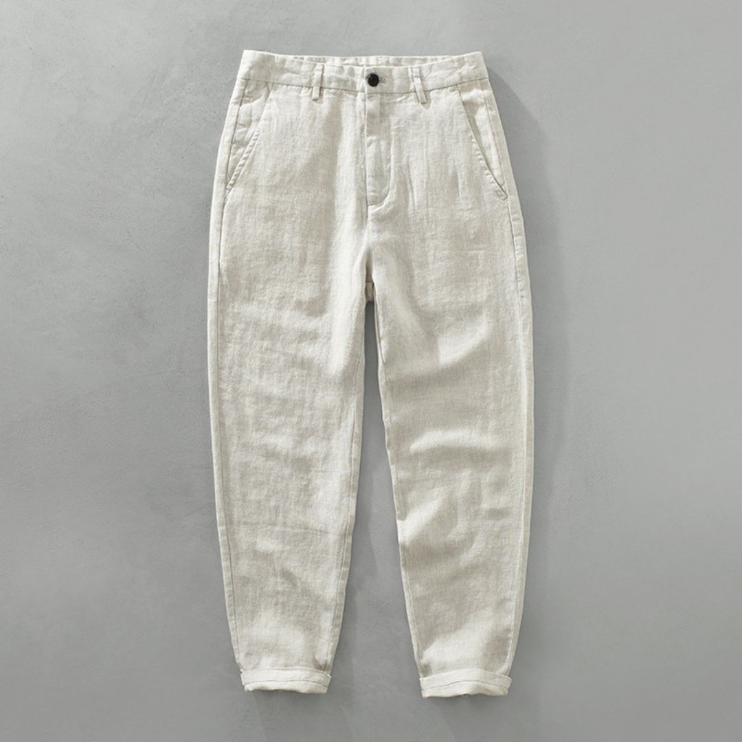 LAURENT MONACO | STRAIGHT LINEN PANTS