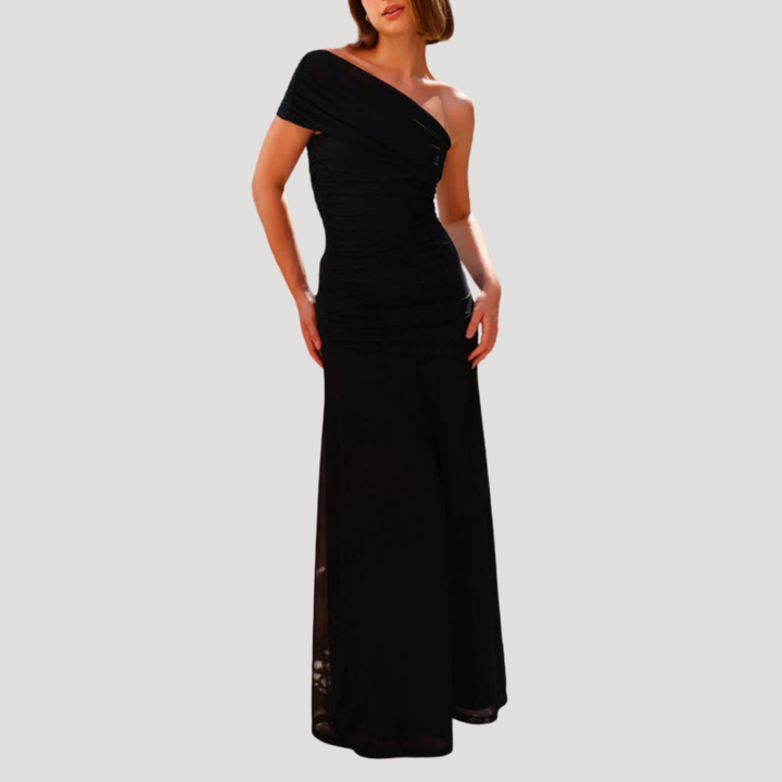 Long Evening Dress for Women with One Shoulder