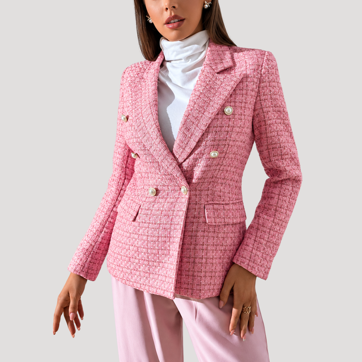 Women's Double-Breasted Tweed Blazer